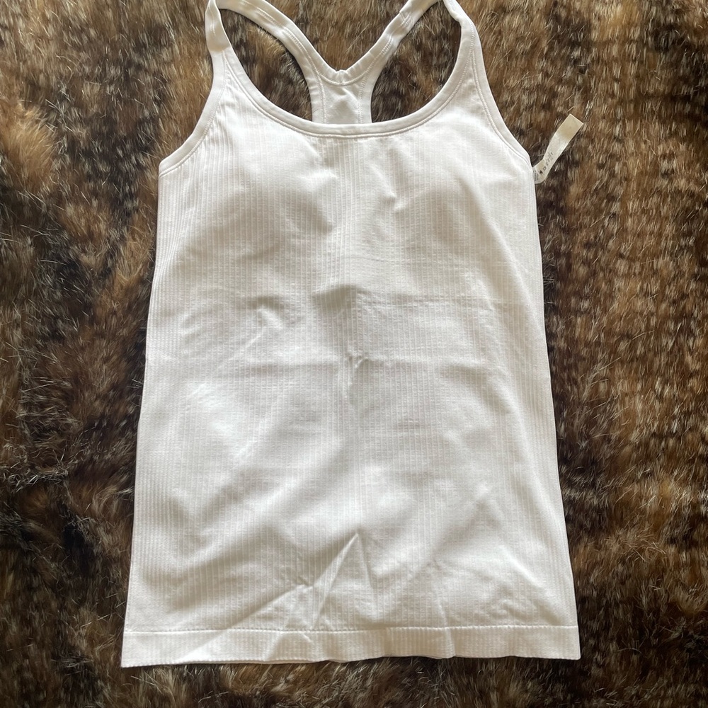 LULULEMON EBB TO STREET WHITE TANK SZ 8